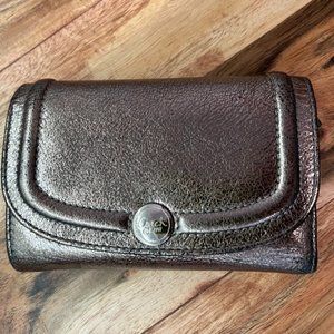 Coach Leather Wallet - Pewter
